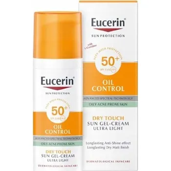 Přípravek na opalování Eucerin Sun Oil Control Dry Touch gel-krém na opalování SPF50+, 50 ml