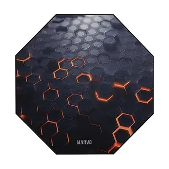 Podložka pod myš Herní, podložka pod křeslo, Marvo, GM03, 1100 x 1100 x 2 mm, černá, protiskluzová