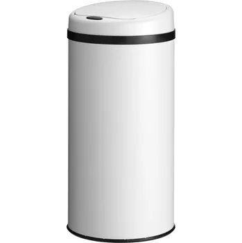 Odpadkový koš Odpadkový koš Wideshop bezdotykový kovový bílý 42 l