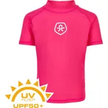 Tričko s UV ochranou na koupání COLOR KIDS T-shirt - Solid-571-Pink Yarrow - 128