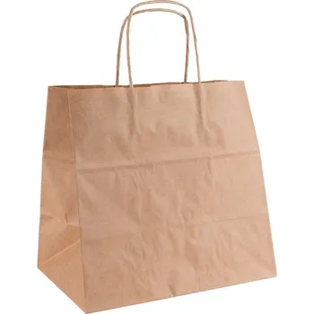 Dárková taška Papírová taška 240x110x330 mm hnědá / 25 kusů / kroucené ucho