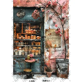 Umělecký papír Rýžový a soft papír na decoupage - Vintage obrazy - KB03846 Materiál: Soft, Rozměr: A4