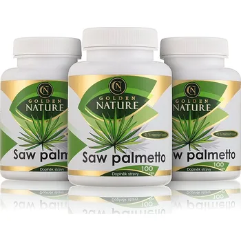 Přírodní produkt 2+1 Golden Nature Saw Palmetto 45% mastných kyselin 300 cps.