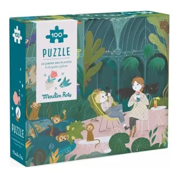 Puzzle Moulin Roty Puzzle s lupou V zahradě 100 dílků