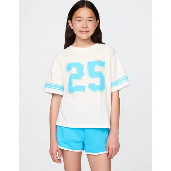 GAP Dívčí Dětské oversize tričko Varsity GAP Bílá 160/164 (2856345)