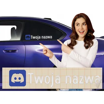 Samolepicí dekorace na vozidlo Reflexní samolepka na auto, kolo, notebook DISCORD + Vaše jméno