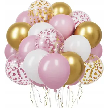 Balónek Klasický balónek s konfetami, vícebarevný, 20 ks