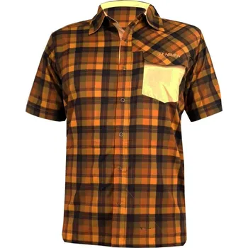 cyklistický dres HAVEN košile - AGNESS SLIMFIT - hnědá S