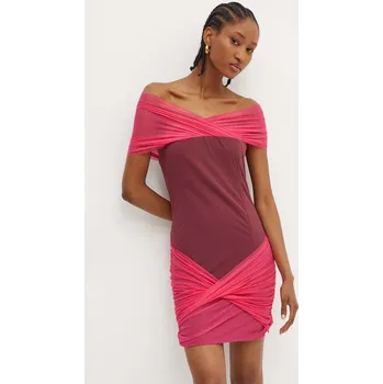 Dámské šaty Šaty Patrizia Pepe růžová barva, mini, 8A1360 J129 8A1360.J129 30X, vel. 38