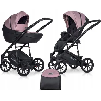 Kočárek Kočárek 2v1 PACCO Riko Basic HLINÍKOVÝ RÁM 22 kg + TAŠKA FÓLIE MOSKYTIÉRA