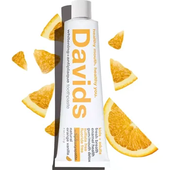 zubní pasta Davids KIDS + ADULTS nano-hydroxyapatite premium toothpaste Orange & Vanilla 113g