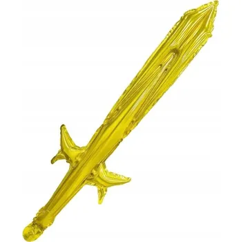 Balónek Fóliový balónek Jixstar meč, 78 cm, zlatý