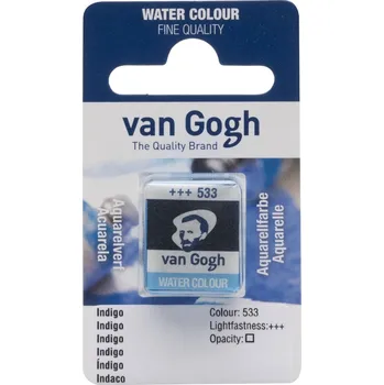 Vodová barva Akvarelová barva v půlpánvičce Van Gogh - 533 Indigo