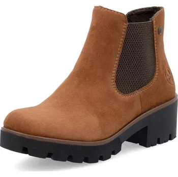 Dámské kozačky Dámská kotníková obuv RIEKER 79265-22 hnědá W5 41