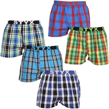 Trenýrky 5PACK pánské trenky Styx sportovní guma vícebarevné (5B1167890) L Možnost vrácení zboží ZDARMA do 120 dnů!