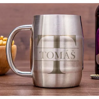 Sklenice Nerezový chladicí půllitr Manboxeo s gravírováním