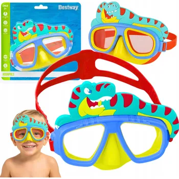 Potápěčské brýle Sanxin brýle, šnorchlovací Potápěčské Brýle s dinosaurem Bestway, modrá