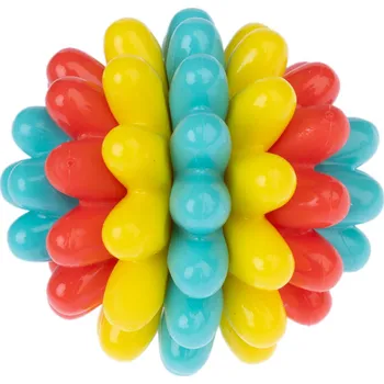 Hračka pro psa TIAKI barevná žvýkací hračka z TPR Ø7,5cm pes