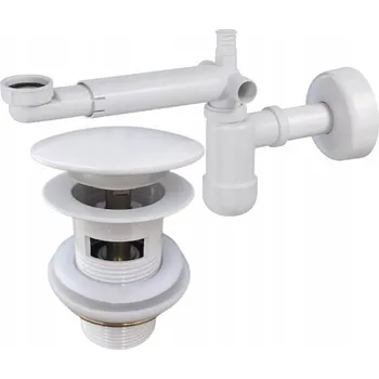 Sifon Teleskopický umyvadlový sifon nástěnný + bílá zátka klik klak