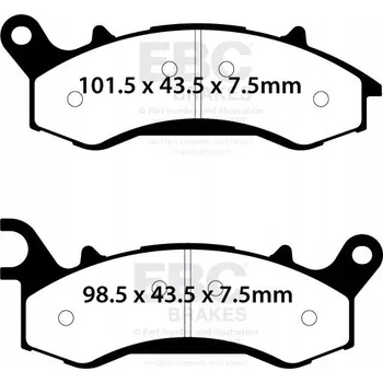 Brzdová destička DESTIČKY EBC FA MUTT MASTIFF MONGREL HILTS FAT SABBATH FSR AKITA