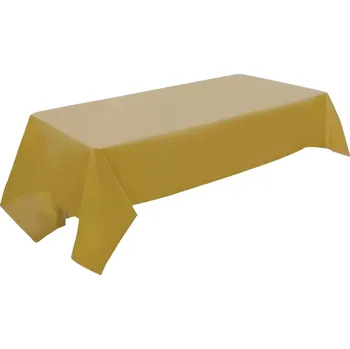 Party dekorace Plastový ubrus zlatý 137 × 274 cm