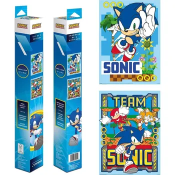 Plakát Set 2 kusů plakátů Sonic The Hedgehog|Ježek Sonic: Sonic a Tým (38 x 52 cm)
