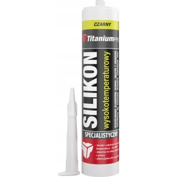 stavební silikon Vysokoteplotní silikon Titanium PRO 300ml ČERNÝ