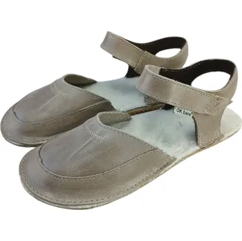 Chlapecké pantofle Dětské zateplené kožené barefoot boty MIROL hnědá 25