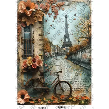 Umělecký papír Rýžový a soft papír na decoupage - Vintage obrazy - KB03843 Materiál: Soft, Rozměr: A4