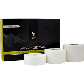 Tejpovací páska ZARYS lnternational Group yellowRIGID TAPE - páska pro sportovná taping, podélně nanesené lepidlo, bílá, 6 ks Rozměry: 5 cm x 9,1 m