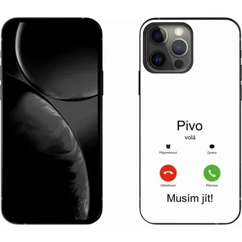 Pouzdro na mobilní telefon Gelový kryt mmCase na iPhone 13 Pro Max 6.7 - pivo volá bílé pozadí