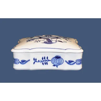 Dóza na potraviny Cibulák Dóza čtvercová 15x 15cm Originál Český porcelán Dubí