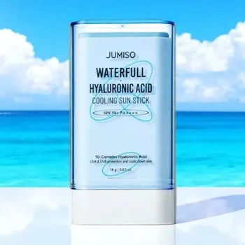 Přípravek na opalování JUMISO - Waterfull Hyaluronic Acid Cooling Sun Stick - Hydratační, chladivé SPF v praktické tyčince - 18 g