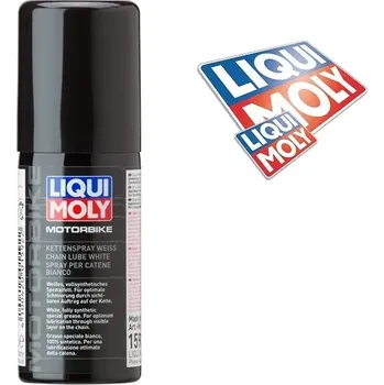 LIQUI MOLY sprej na řetěz, 50 ml - bílý (Sprej na mazání řetězů motocyklů)