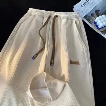 Pánské kalhoty Letní pánské volné kalhoty z jemného materiálu Velikost: 4XL, Barva (Varianta): Rowan trousers apricot