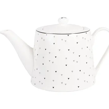 Konvice na čaj Clayre & Eef - Porcelánová konvička na čaj BE HAPPY BHSTE