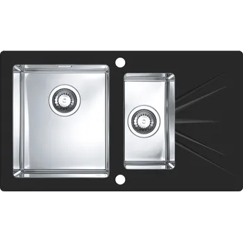 Nerezový dřez Kuchyňský dřez Alveus Karat 20 černá/satin, levý 1102772