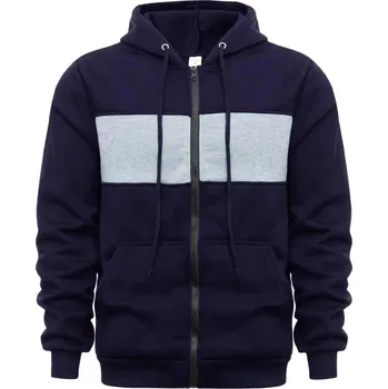 Pánská mikina Pánská mikina se zipem a kontrastními barvami Barva: Tmavě Modrá, Velikost: S