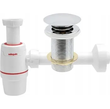 Sifon Umyvadlový sifon NEO 32 mm WIRQUIN + zátka klik klak bez přepadu chrom