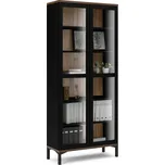 Vitrína A-TEN 89 cm ořech/černá