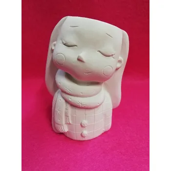 Odlitek k dalšímu tvoření - Svícen holčička se šálou