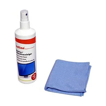 Čistící sada ROLINE Čistící sada na LCD obrazovky, 250ml roztok (rozprašovač) + utěrka z mikrovlákna 40x40cm - 19.04.4160