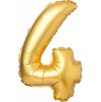 Balónek Fóliový balónek Arpex číslice 4 zlatý 69 cm
