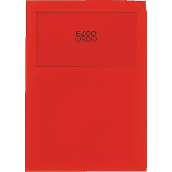 Zakládací desky ELCO Ordo s okénkem intenzivní červená / 100 kusů