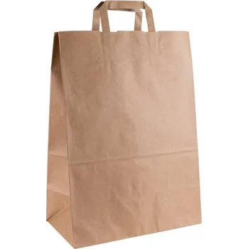Dárková taška Papírová taška 320x170x440 mm hnědá / ploché ucho