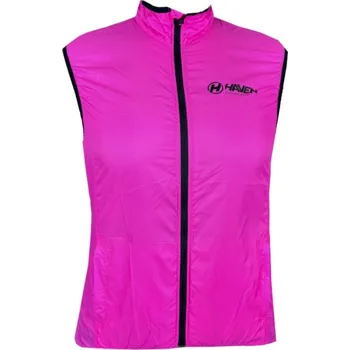 Cyklistická vesta HAVEN Cyklistická vesta - FEATHERLITE BREATH - růžová/černá 2XL