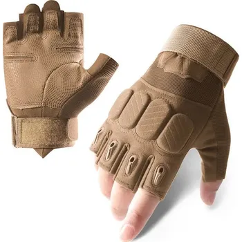 DRAGOWA TACTICAL Taktické rukavice Storm short, khaki barva