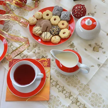 Talíř Štědrovečerní čajová souprava čtyřdílná Český porcelán Dubí