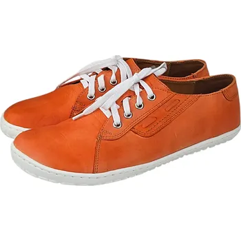 Dámské tenisky Dámské kožené barefoot tenisky HEATHER oranžová 40