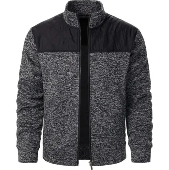 Pánská softshellová bunda Pánský sportovní cardigan se zipem a stojáčkem Barva: Tmavě Šedá, Velikost: S